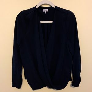 Black low cut blouse